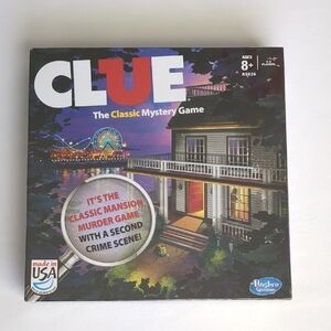 NIB Hasbro 2013 Clue The Classic Mystery Board Game 2 Version 3-6 Players Age 8+